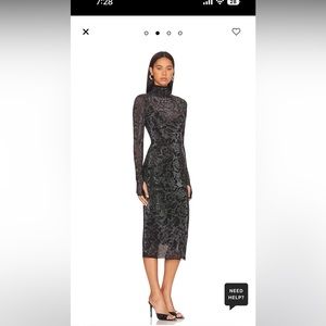 Shailene Rose Rhinestone Dress - Noir. Size large. Dress like new! Worn once.